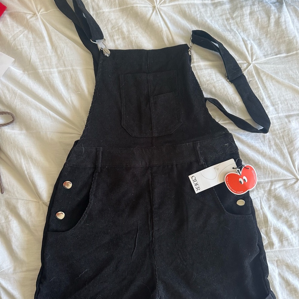 NEW Cider Black Corduroy Overalls